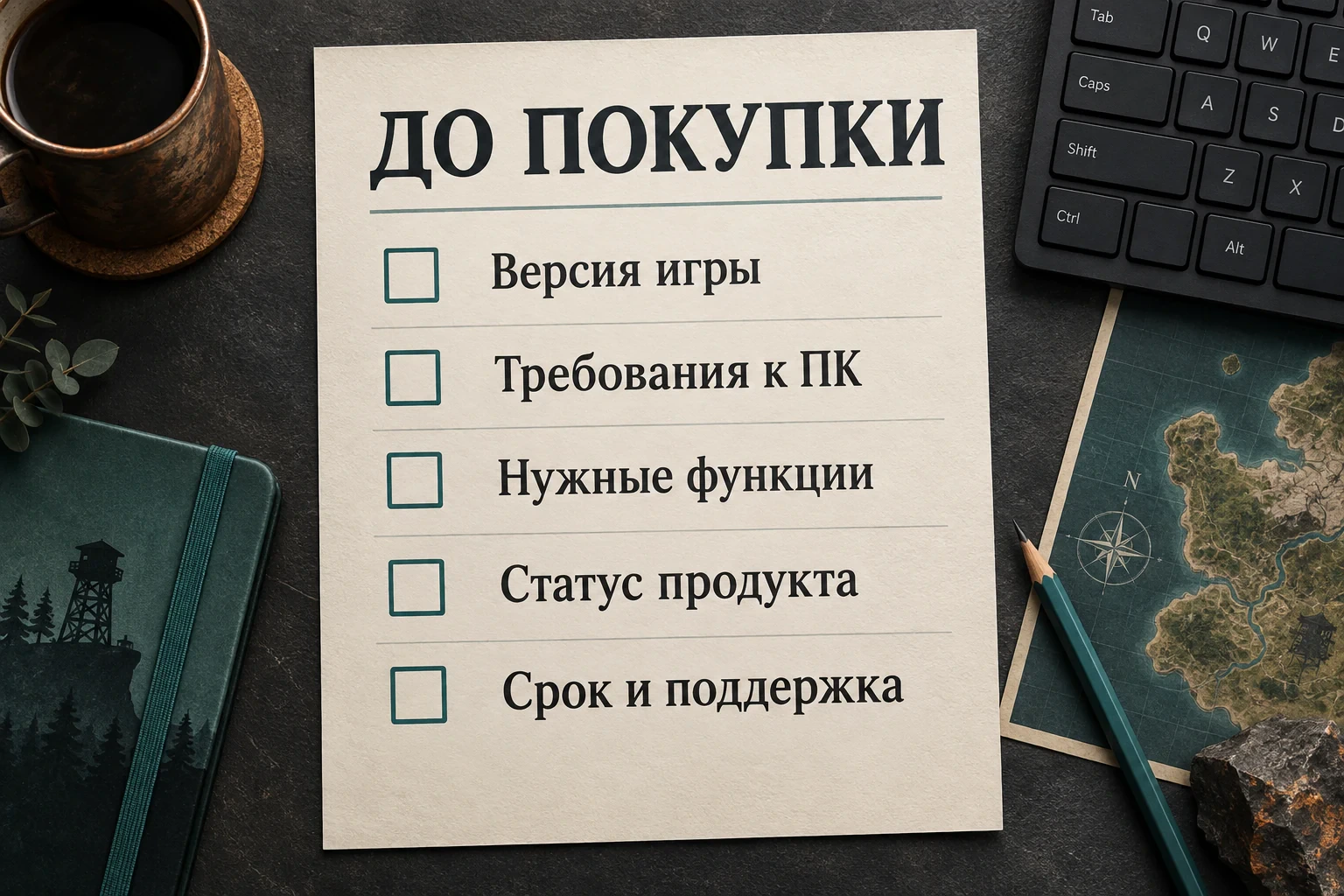 Чек-лист перед покупкой: версия игры, требования к ПК, функции, статус, срок и поддержка