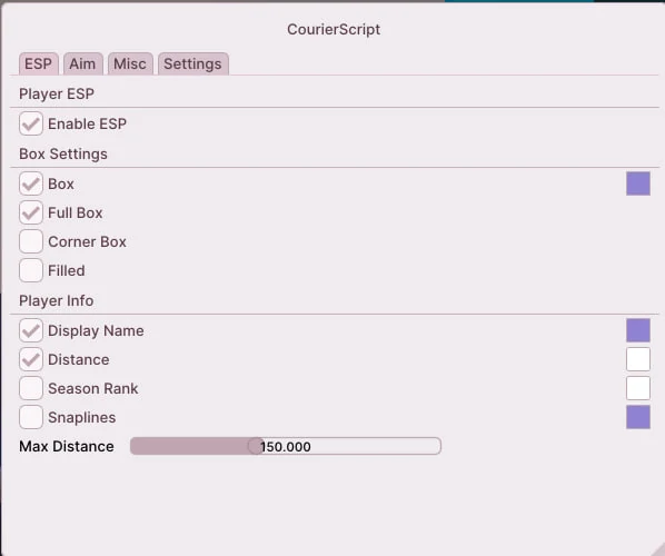 CourierScript Fortnite — screenshot 2