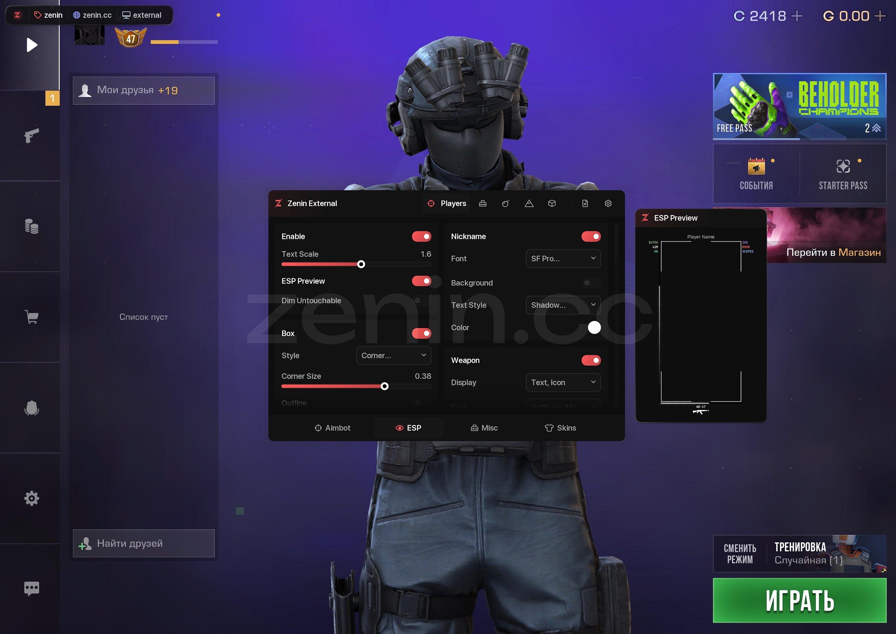 Zenin External — screenshot 2